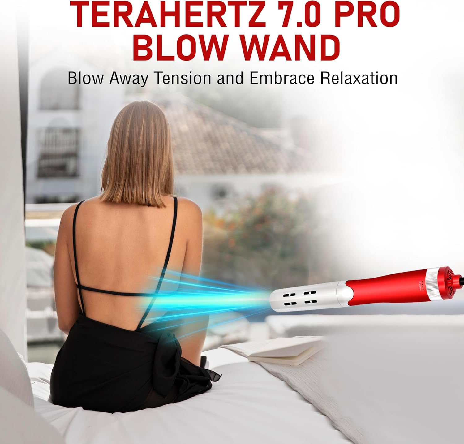 Terahertz Frequency Wand 7.0 Pro - Electric THZ Therapy Blower Wand for Quantum Body Wellness Water Sleep Enhancement Muscle Relaxation - Portable Healing Device for Men Women