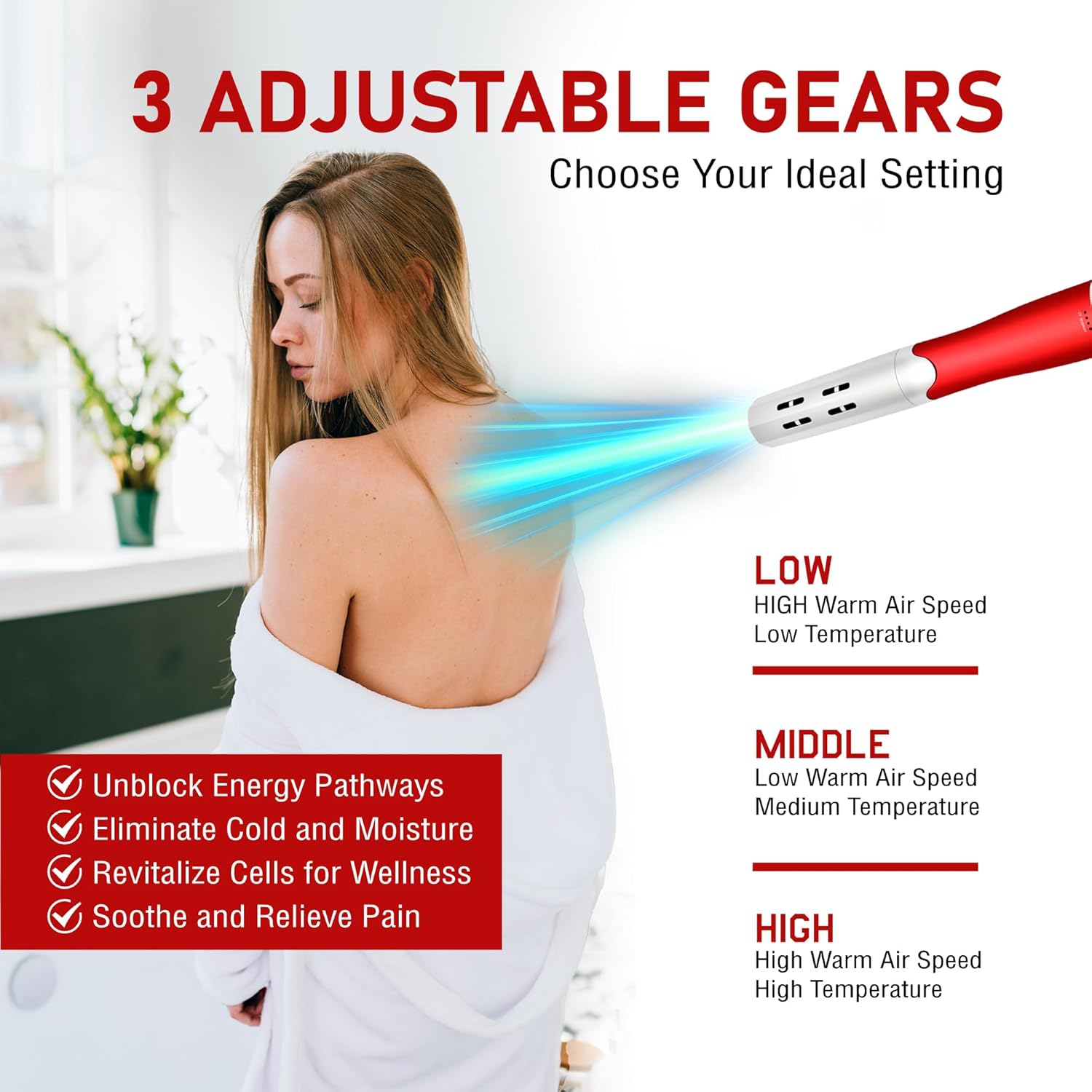 Terahertz Frequency Wand 7.0 Pro - Electric THZ Therapy Blower Wand for Quantum Body Wellness Water Sleep Enhancement Muscle Relaxation - Portable Healing Device for Men Women