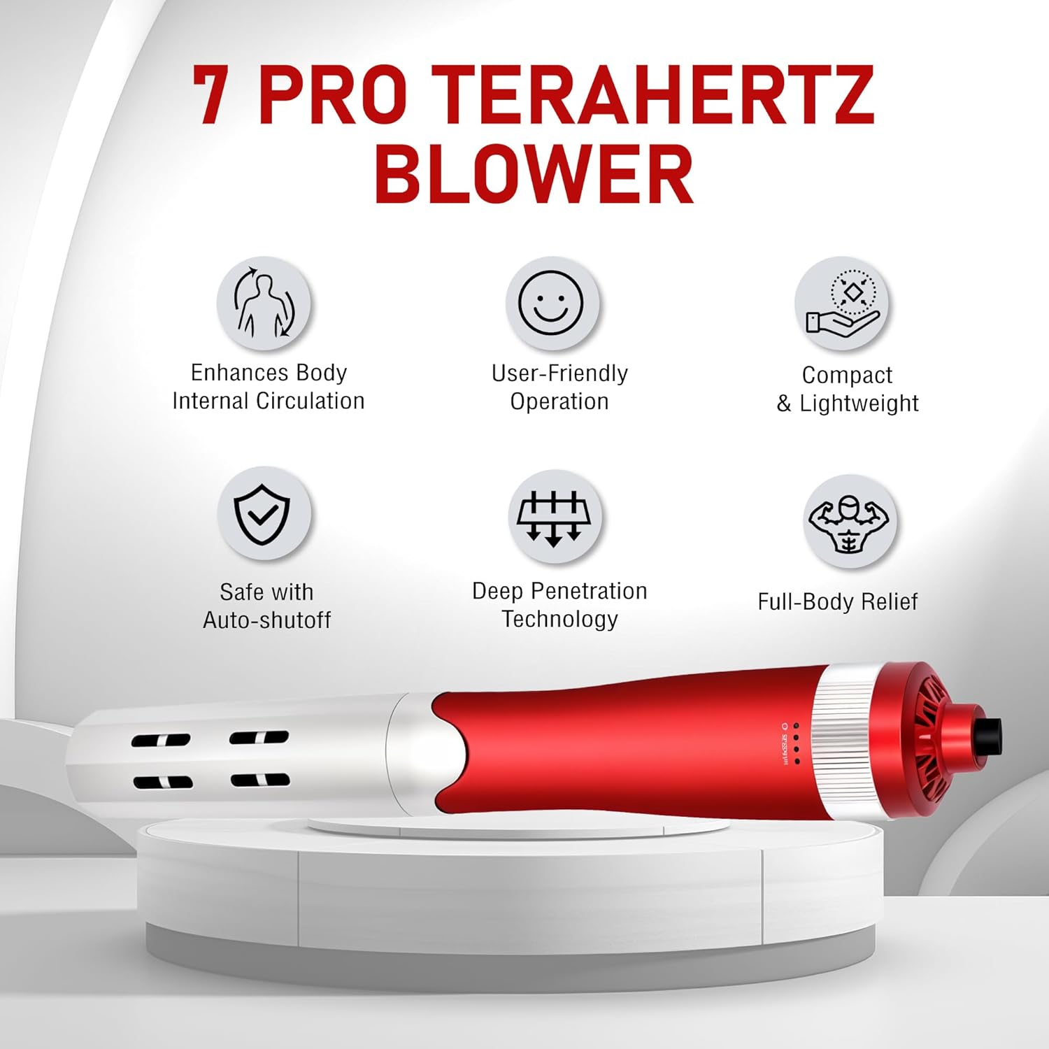 Terahertz Frequency Wand 7.0 Pro - Electric THZ Therapy Blower Wand for Quantum Body Wellness Water Sleep Enhancement Muscle Relaxation - Portable Healing Device for Men Women